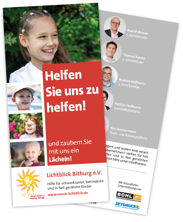 Hier finden Sie unseren Flyer | Hilfe die ankommt! Lichtblick Bitburg e.V.