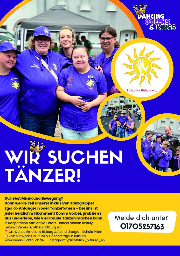 Unsere neue integrative Tanzgruppe in Prüm