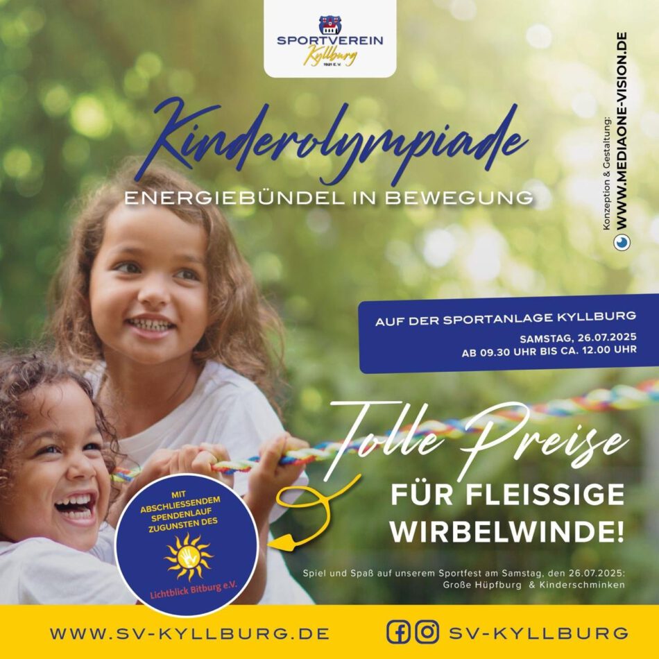 Kinderolympiade am Sportfest Kyllburg am 26.07.2025