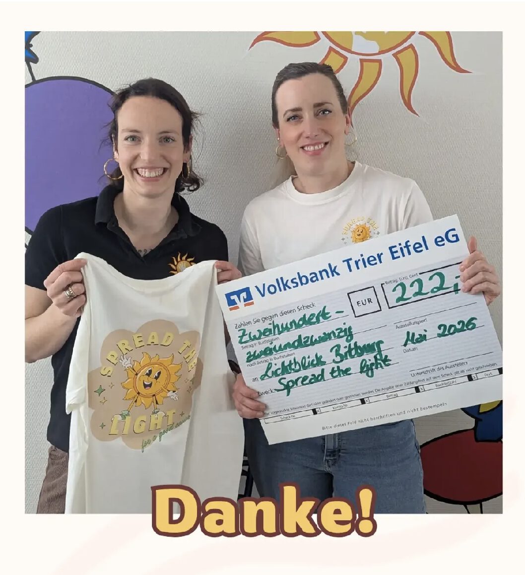 Spende aus Spendenshirt-Aktion „Spread the Light“